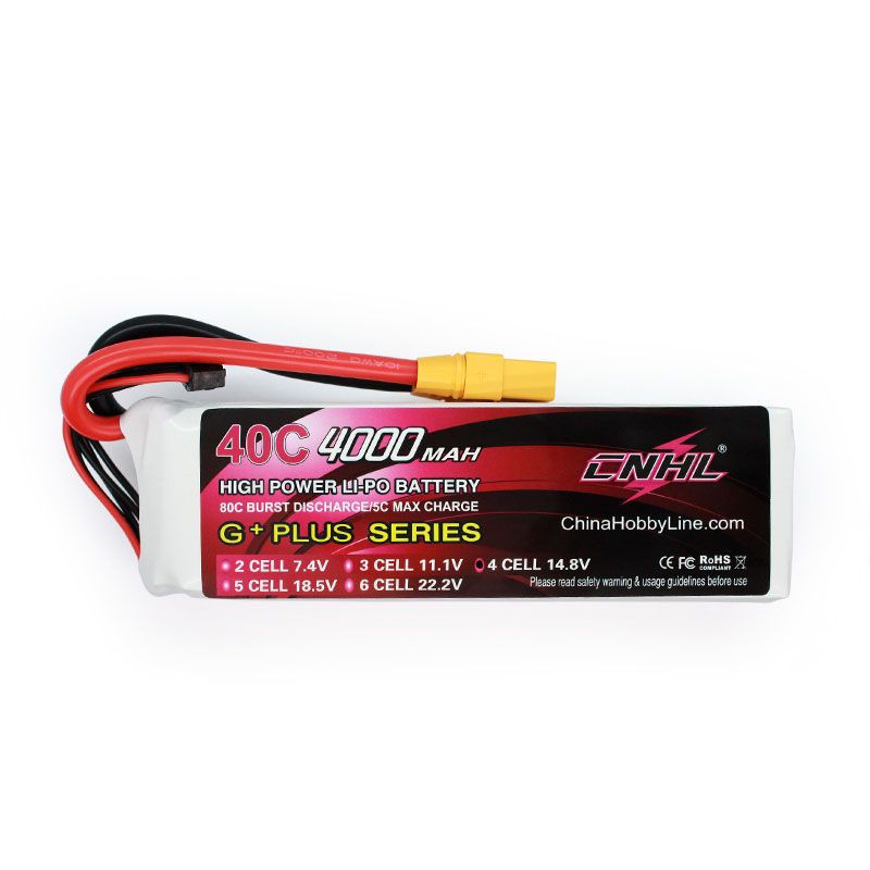 Hot Deal! CNHL 4000mAh 14.8V 4S 40C Lipo Battery with XT90 Connector