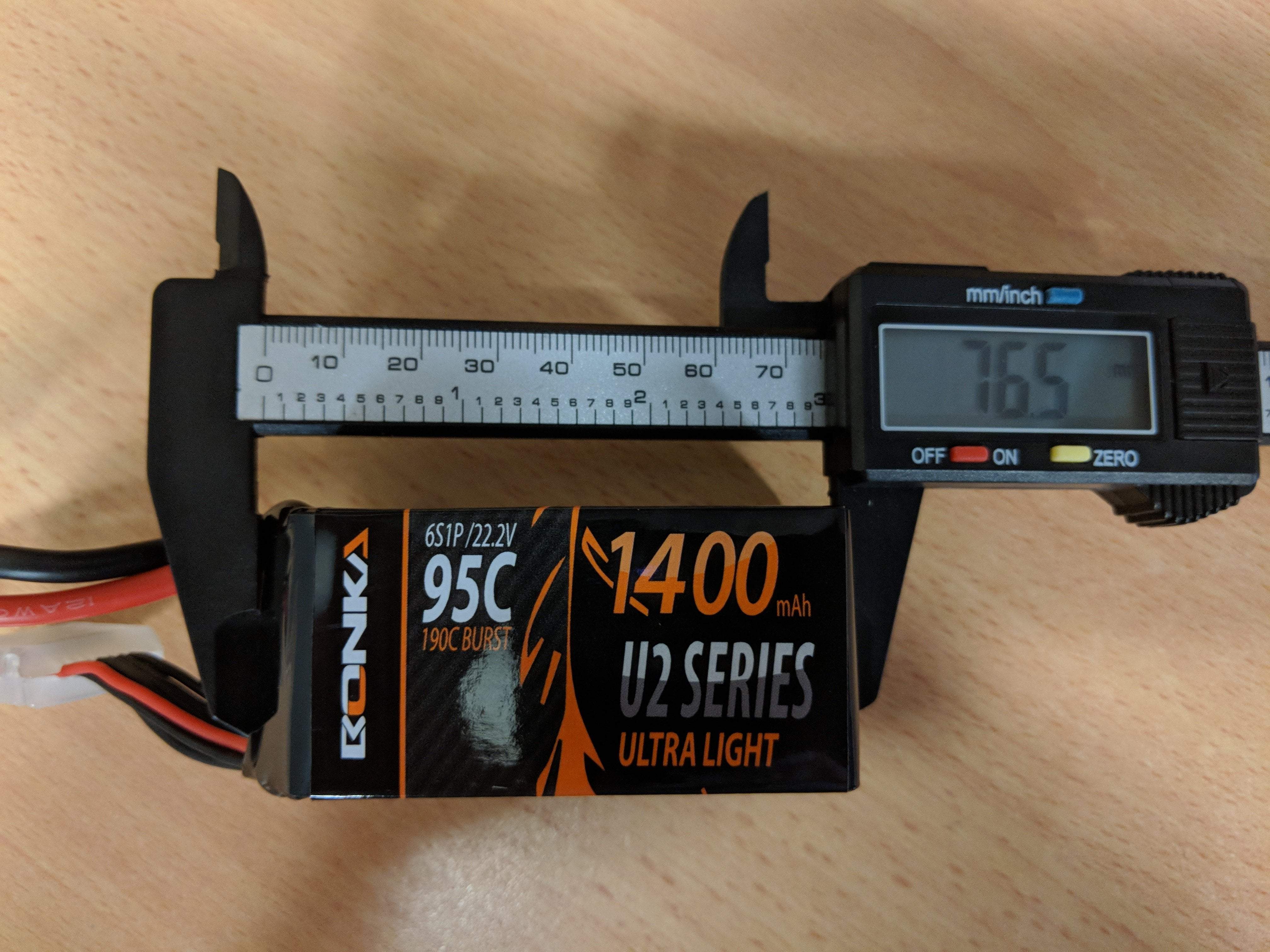 Bonka 22.2V 6S 1400mAh 95C High - Performance Lipo Battery BKU2 - 1400/95 - 6S [DG]