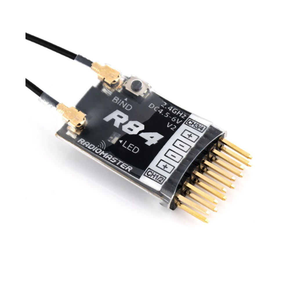 RadioMaster R84 v2 2.4GHz 4-Channel PWM Receiver Compatible with FrSky D8/D16