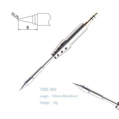 Hot Deal! B02 Soldering Tip Replacement Compatible with TS80, TS80P, and TS1C Soldering Irons