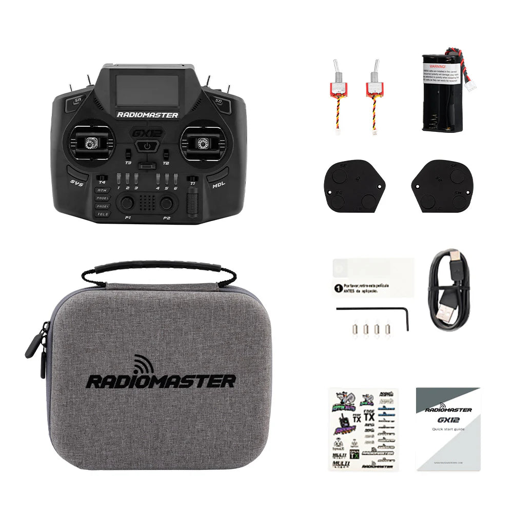 RadioMaster GX12 High - Performance Dual - Band Radio Controller with ELRS Technology