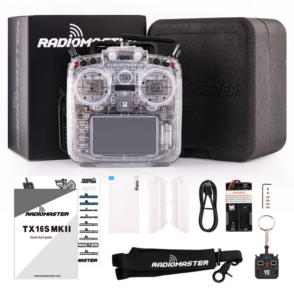 Hot Deal: RadioMaster TX16s MKII Transparent Radio (Batteries Not Included)