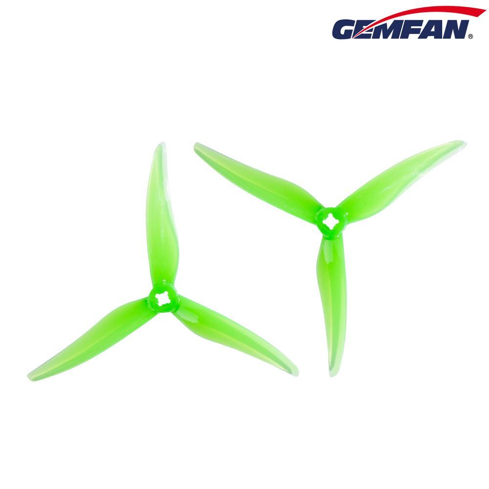Gemfan Hurricane Tri-Blade SL 5125 5.1 Propellers w/M5 Adapters - 2.0mm Shaft (2CW + 2CCW) - Hot Deal