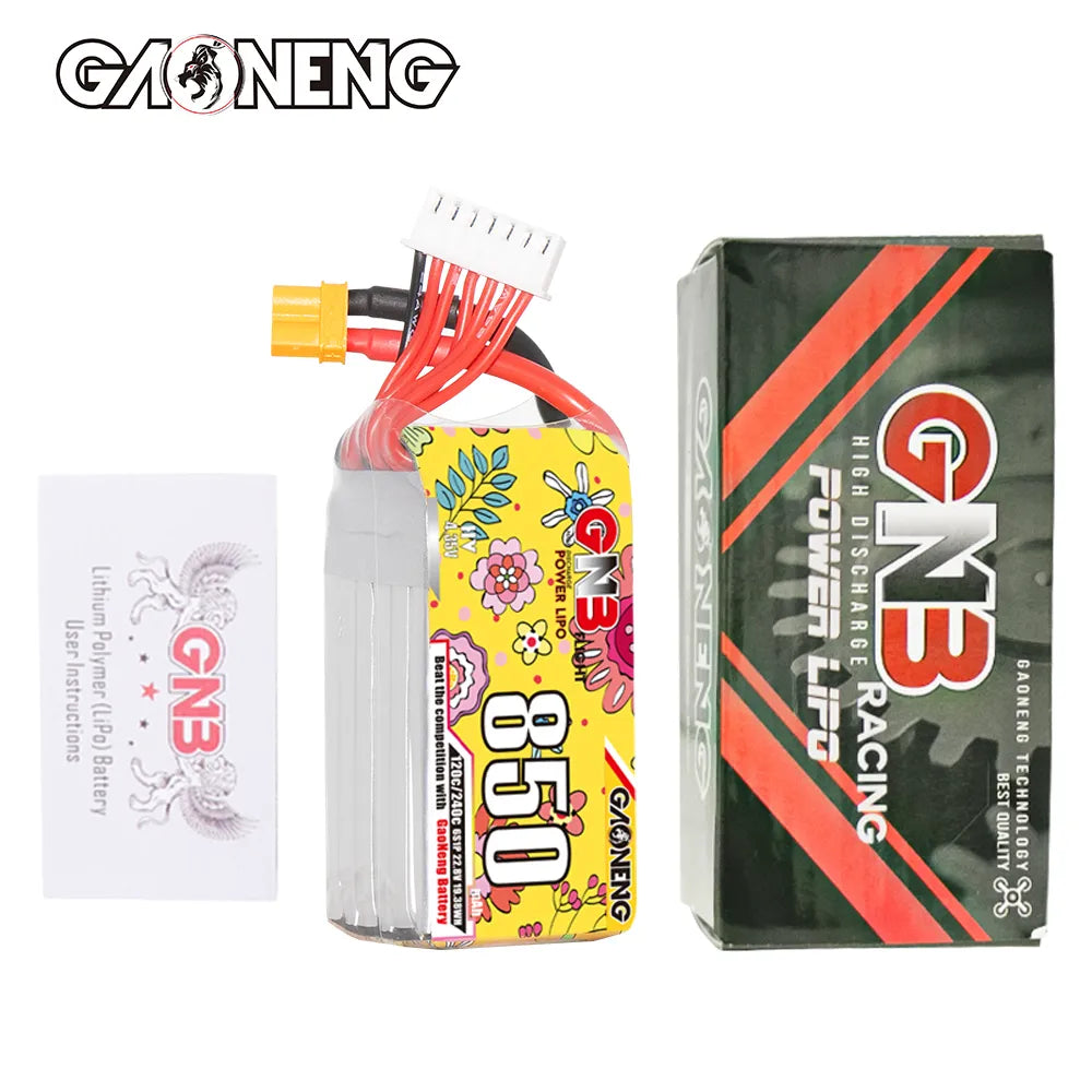 GAONENG GNB High - Voltage 6S 22.8V 850mAh 120C XT30 Connector LiPo Battery