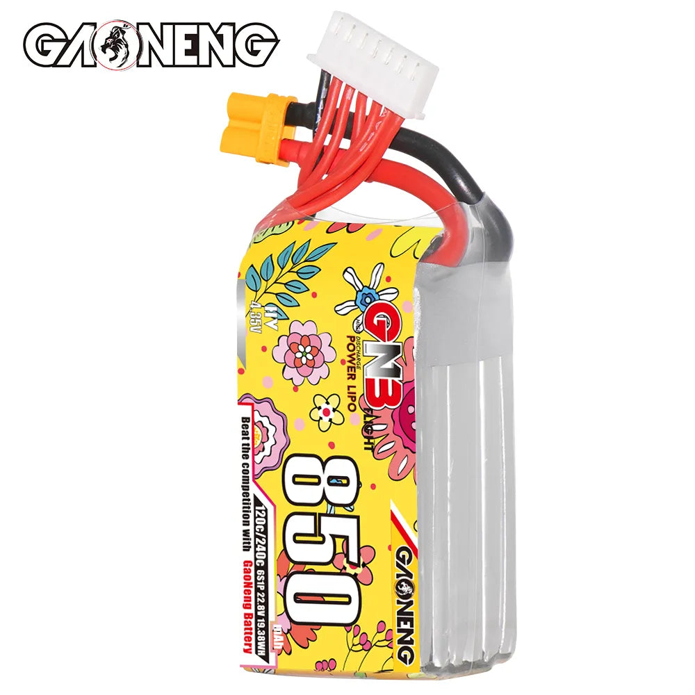 GAONENG GNB High - Voltage 6S 22.8V 850mAh 120C XT30 Connector LiPo Battery