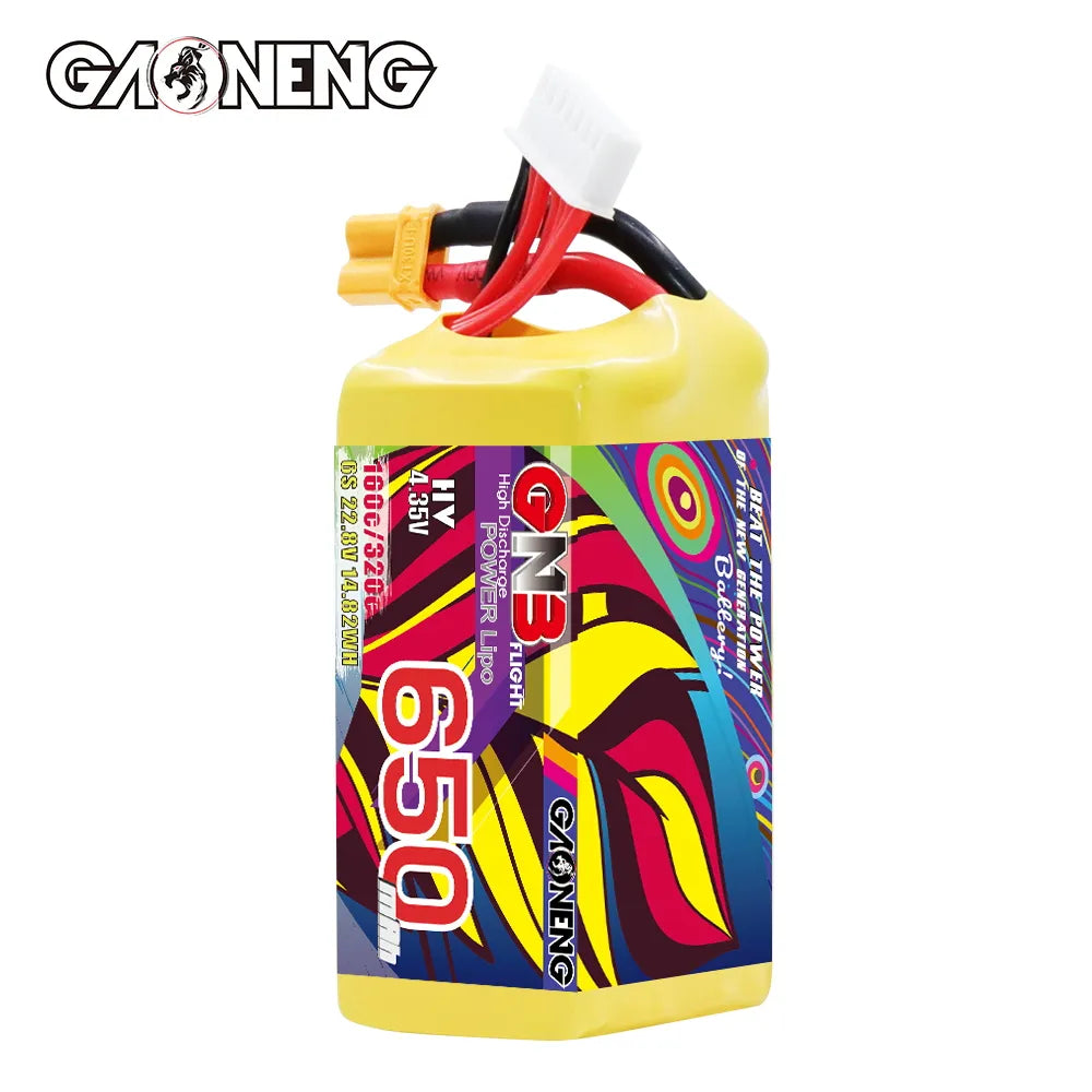 GAONENG High - Performance 6S 22.8V 650mAh 160C XT30 LiHV LiPo Battery