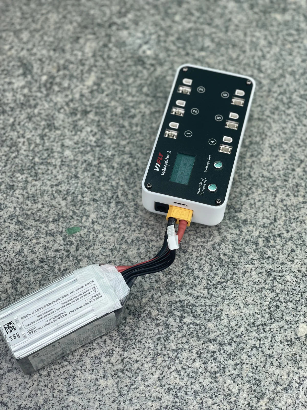 VIFLY WhoopStor V3 40W 1S Lipo Charger with BT2/A30/PH2 Connector, Fast Charge