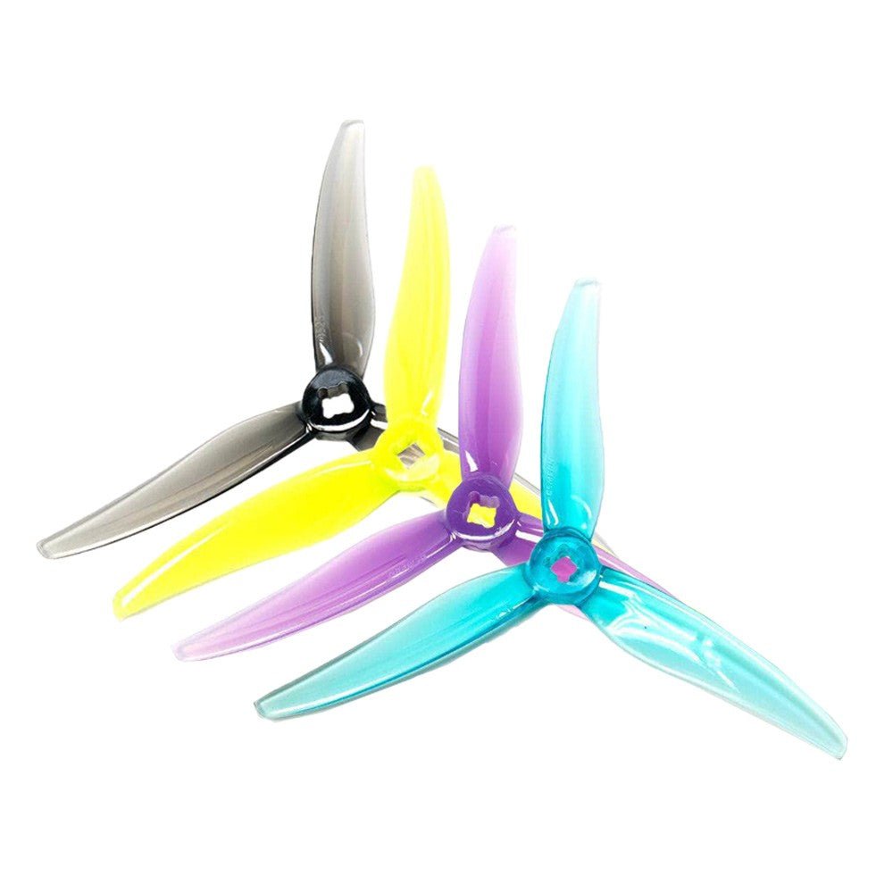 Gemfan Hurricane 4525 4.5in Durable Tri-Blade Propellers (2CW + 2CCW) - Max Performance