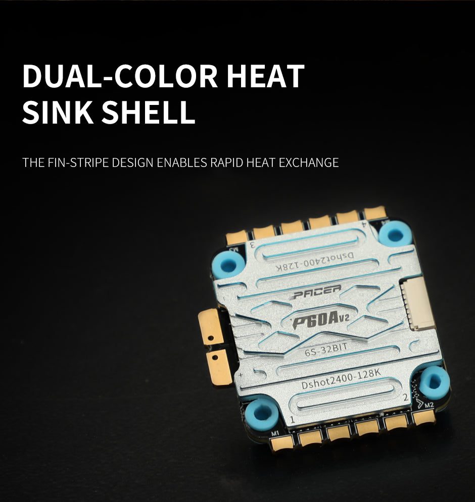 T-Motor P60A V2 3 - 6S 4 - in - 1 BLHeli_32 128K ESC with Dshot2400, 30.5x30.5 Mounting