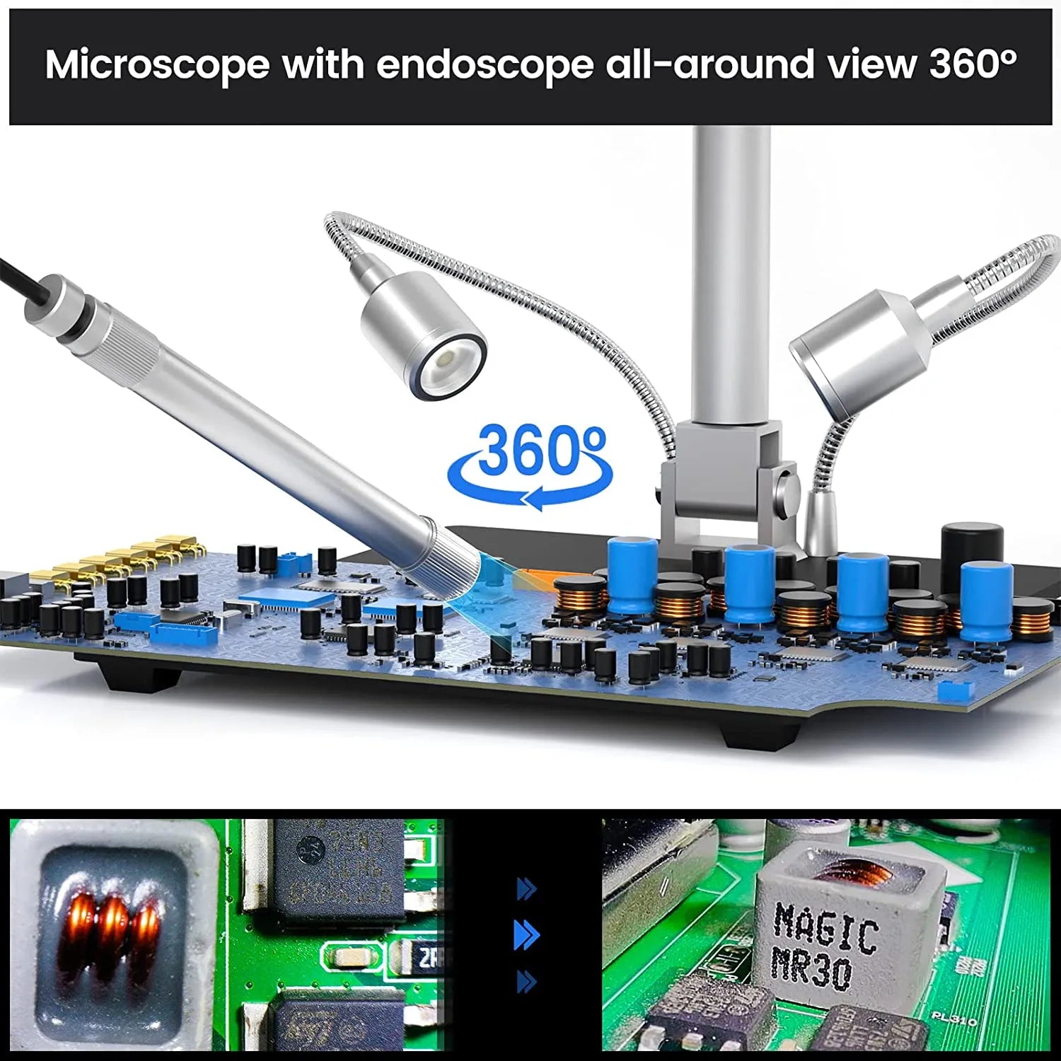 Hot Sale! Andonstar AD409 Pro-ES HDMI Digital Soldering Microscope with Endoscope