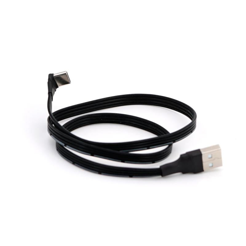 TBS 50cm Low-Profile 90-Degree USB A to USB C Connecting Cable
