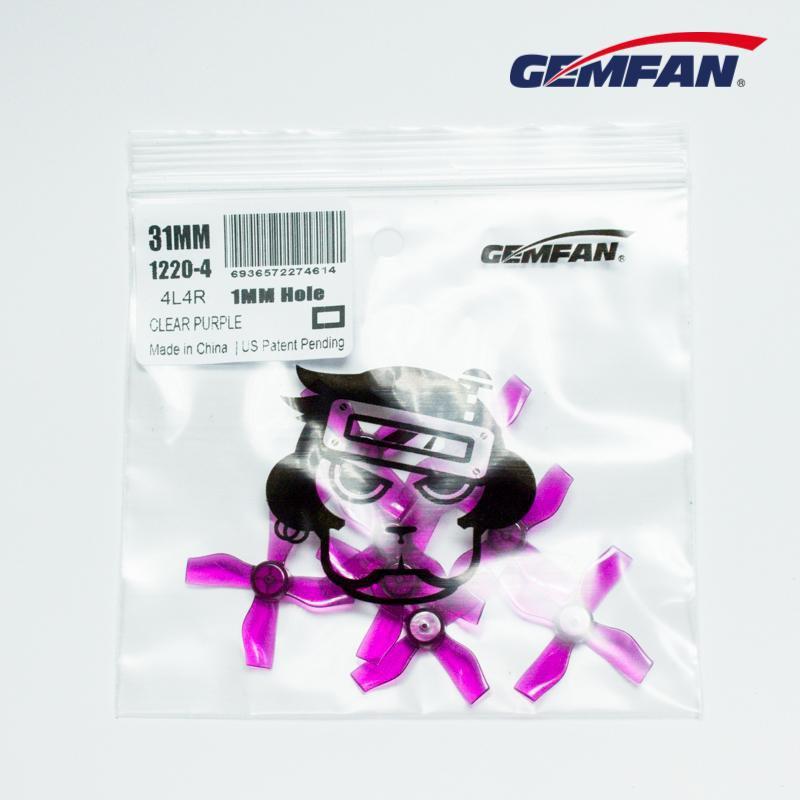 Gemfan 1220-4 31mm 1.2 4-Blade Racing Whoop Propellers with 1mm Shaft (4CW + 4CCW) - Great for Micro Drones