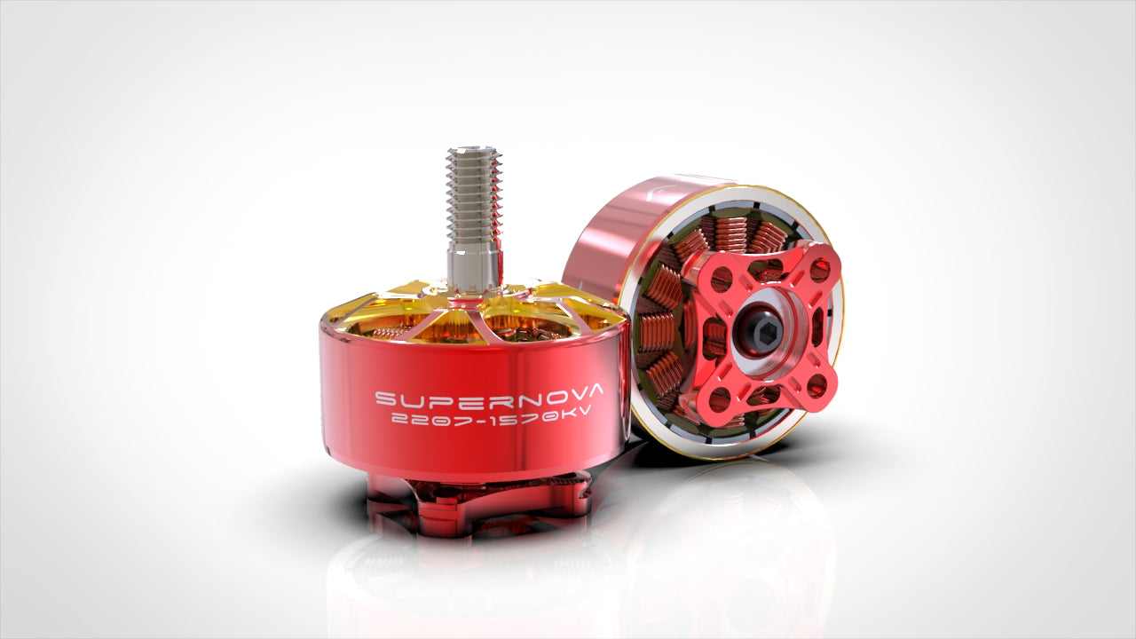 Hot Deal! RCINPOWER AOS Supernova 2207 1570KV 8S FPV Drone Motor in Red
