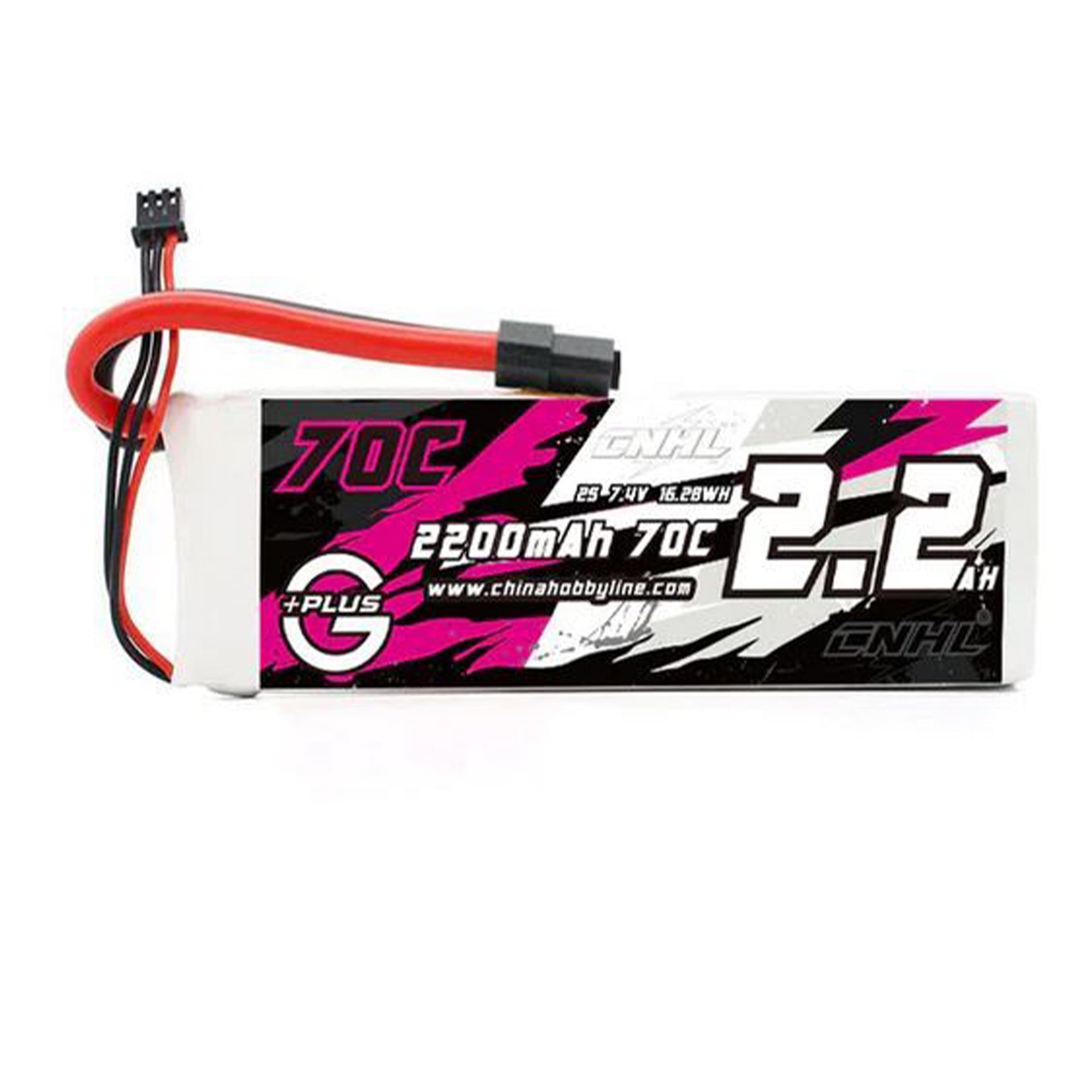 CNHL G+Plus 7.4V 2S 70C 2200mAh Lipo Battery with XT60 Connector