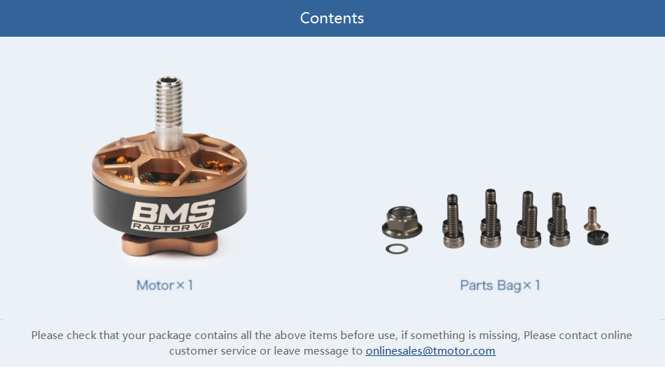 T-Motor BMS Racing V2 2306.5 2000kv Motor - 1pc, Great Deal!