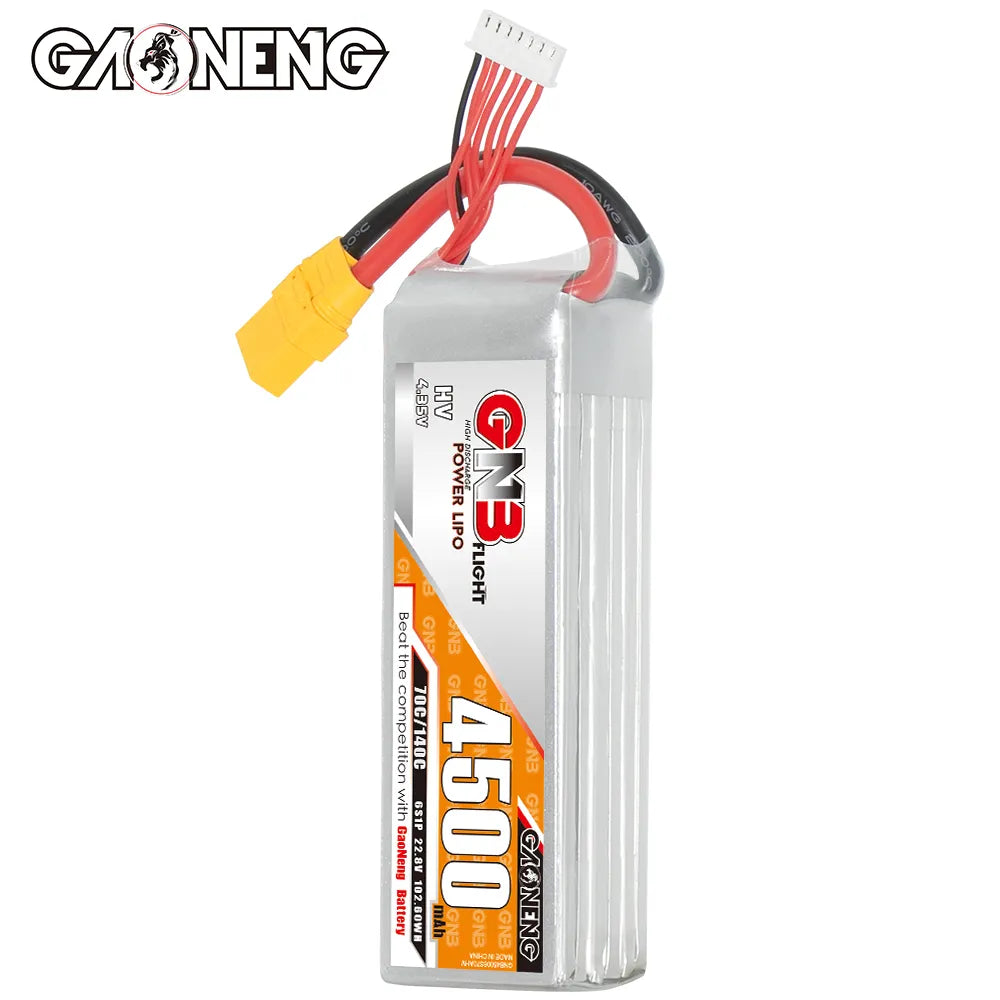 GAONENG GNB 6S 22.8V 4500mAh 70C LiHV LiPo Battery with XT90 Connector [DG]