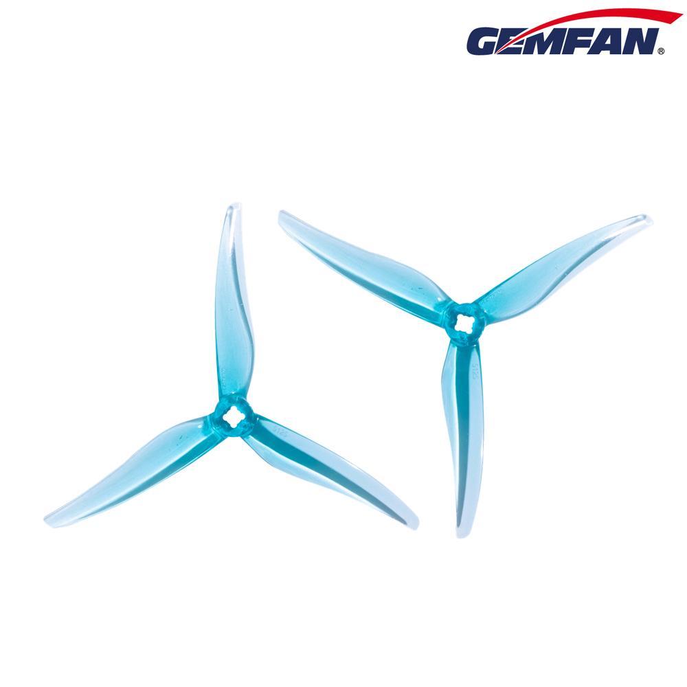 Gemfan Hurricane Tri-Blade SL 5125 5.1 Propellers w/M5 Adapters - 2.0mm Shaft (2CW + 2CCW) - Hot Deal