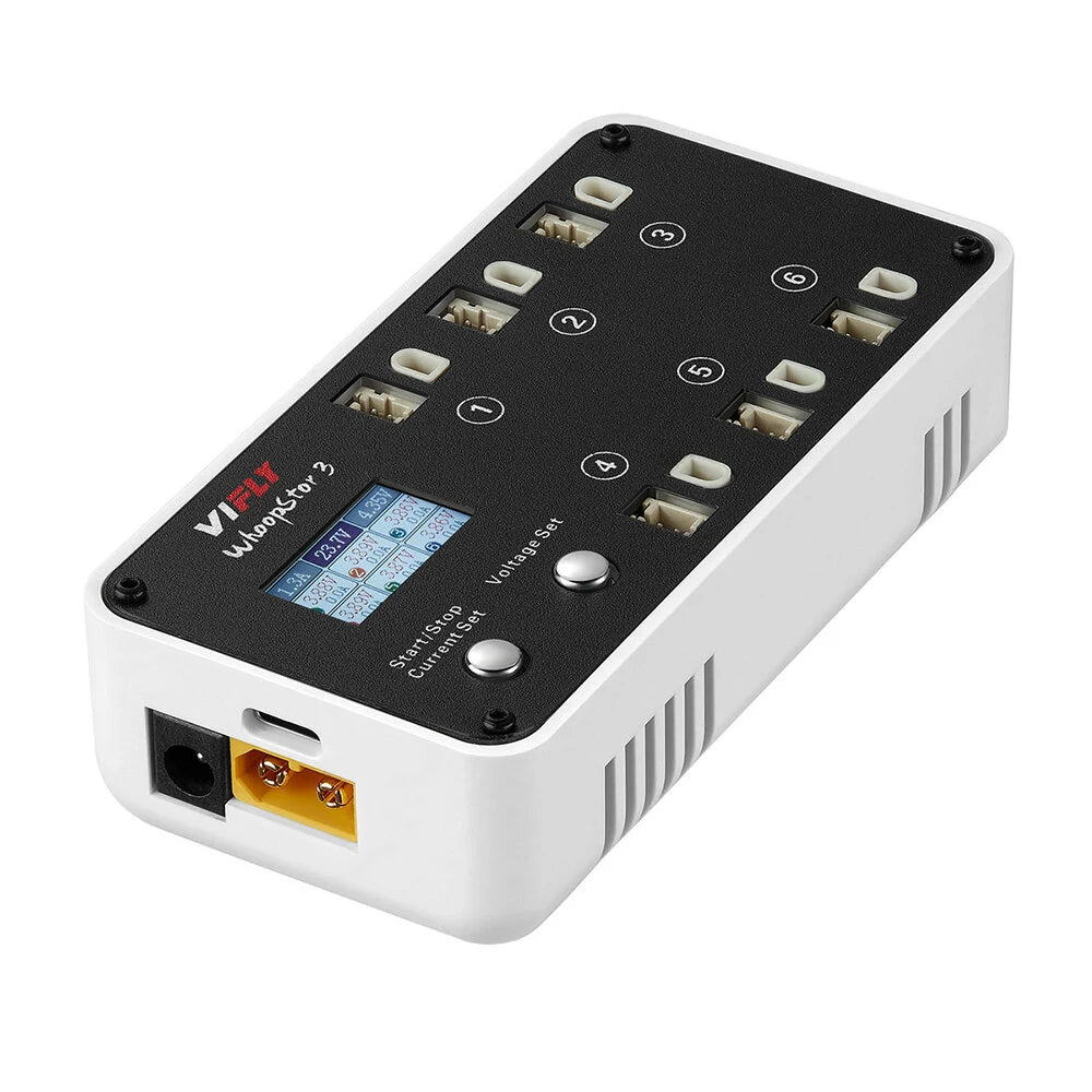VIFLY WhoopStor V3 40W 1S Lipo Charger with BT2/A30/PH2 Connector, Fast Charge