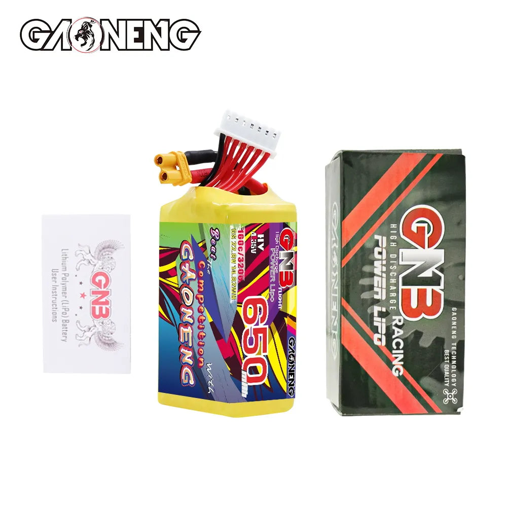 GAONENG High - Performance 6S 22.8V 650mAh 160C XT30 LiHV LiPo Battery