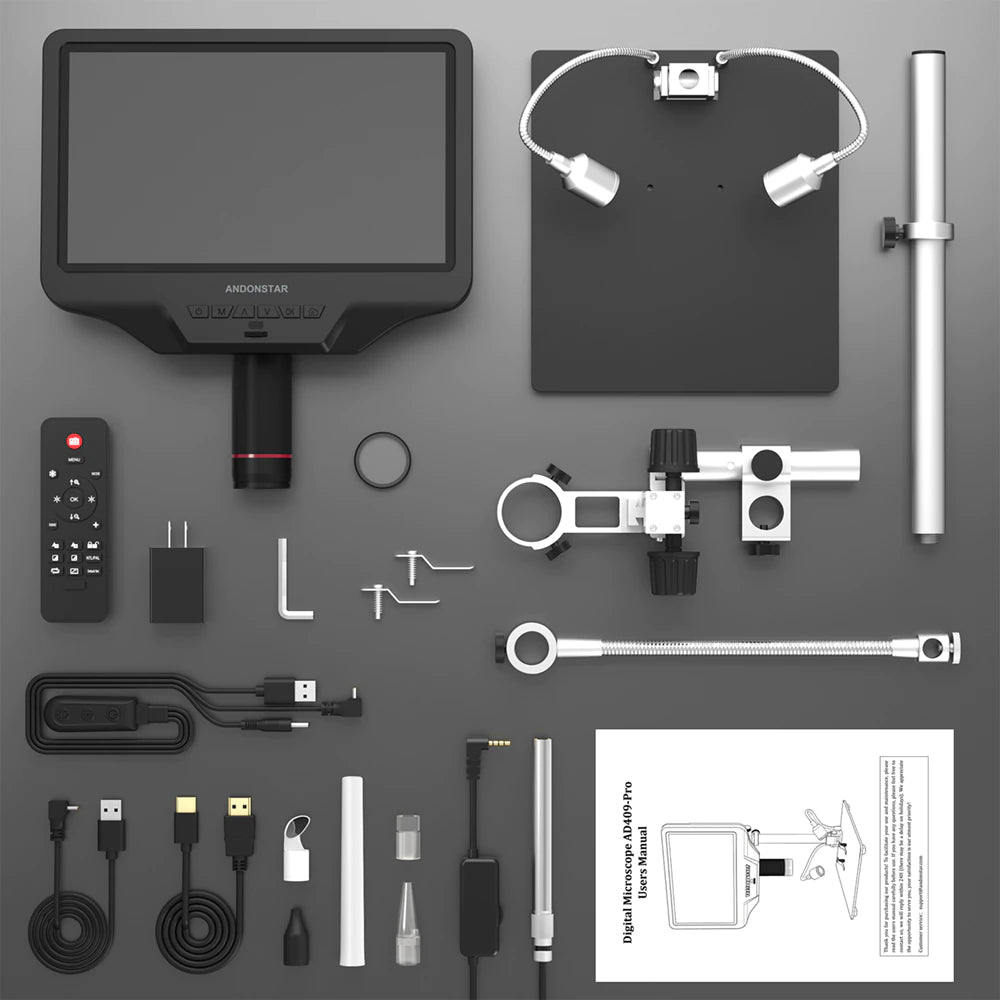 Andonstar 10.1'' AD409 PRO HDMI WIFI Digital Microscope for PCB SMT SMD Repair with Measure Software