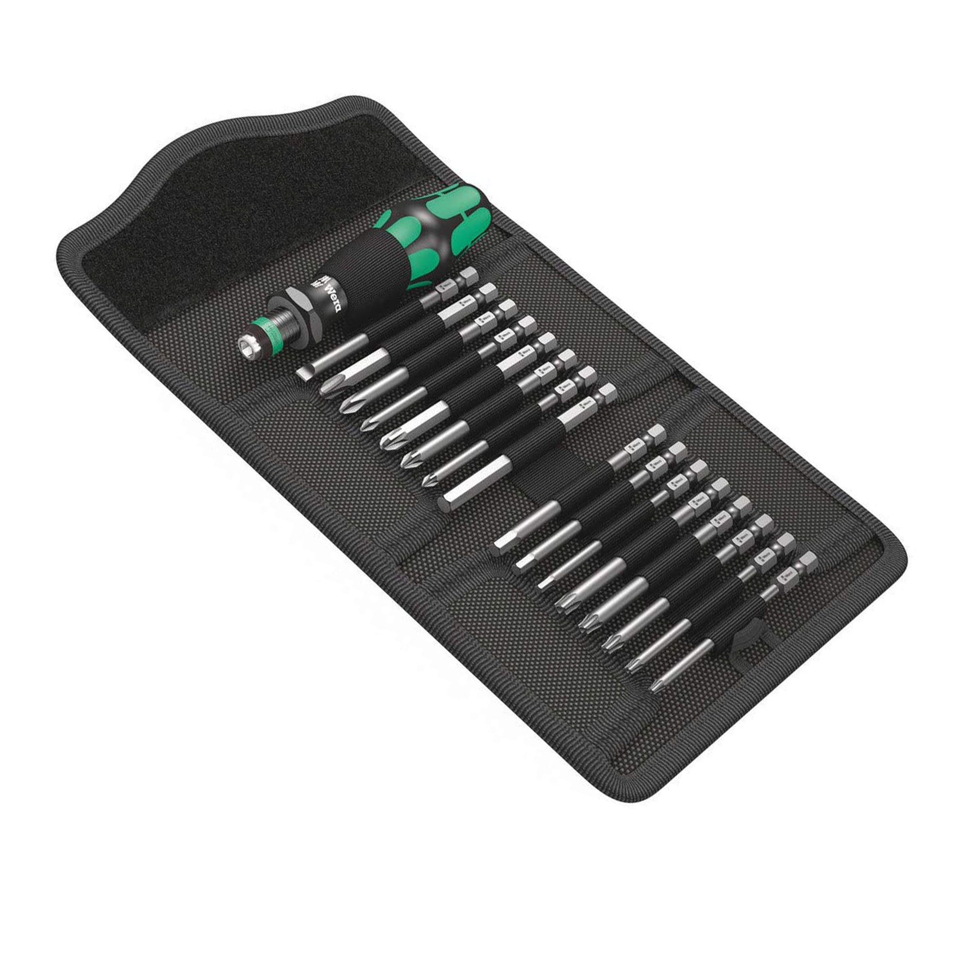 Premium Wera Kraftform Kompakt 60 17-Piece Screwdriver Set with Rapidaptor Tech
