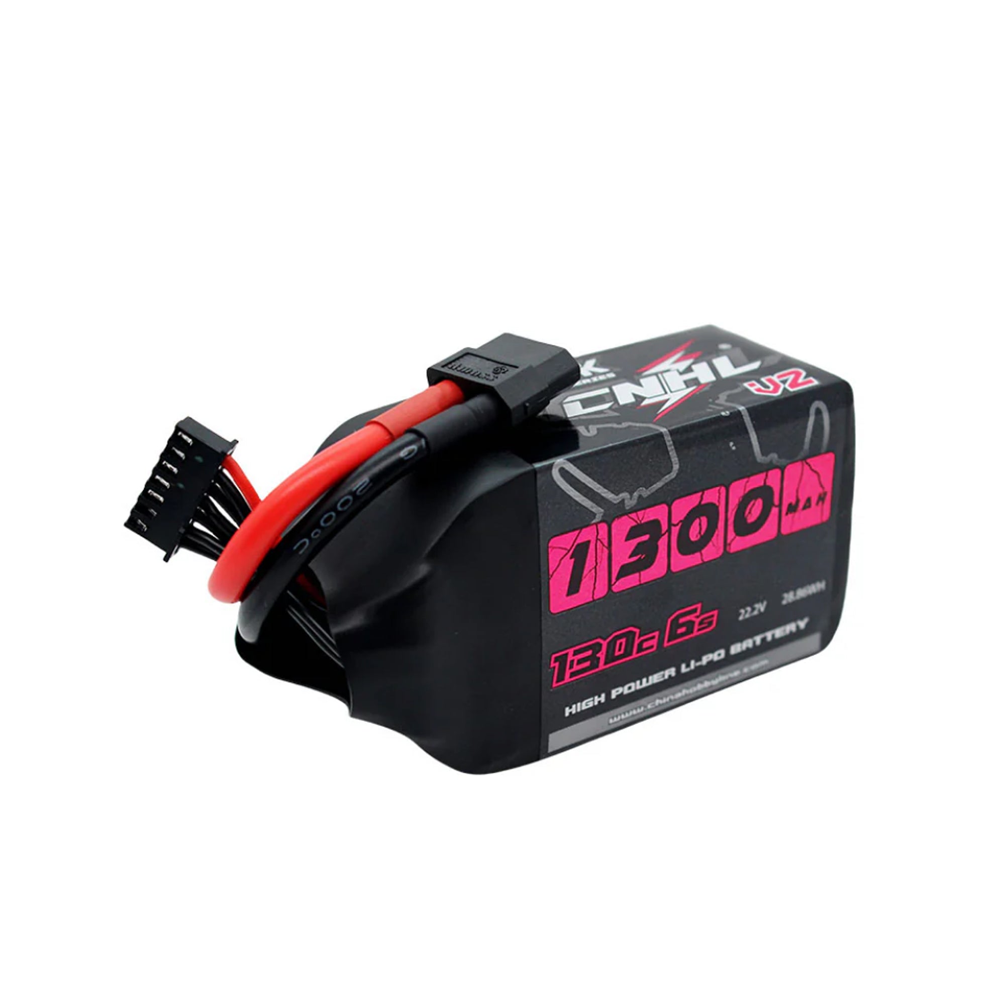 Hot Sale! CNHL Black Series V2.0 1300mAh 22.2V 6S 130C RC Lipo Battery with XT60
