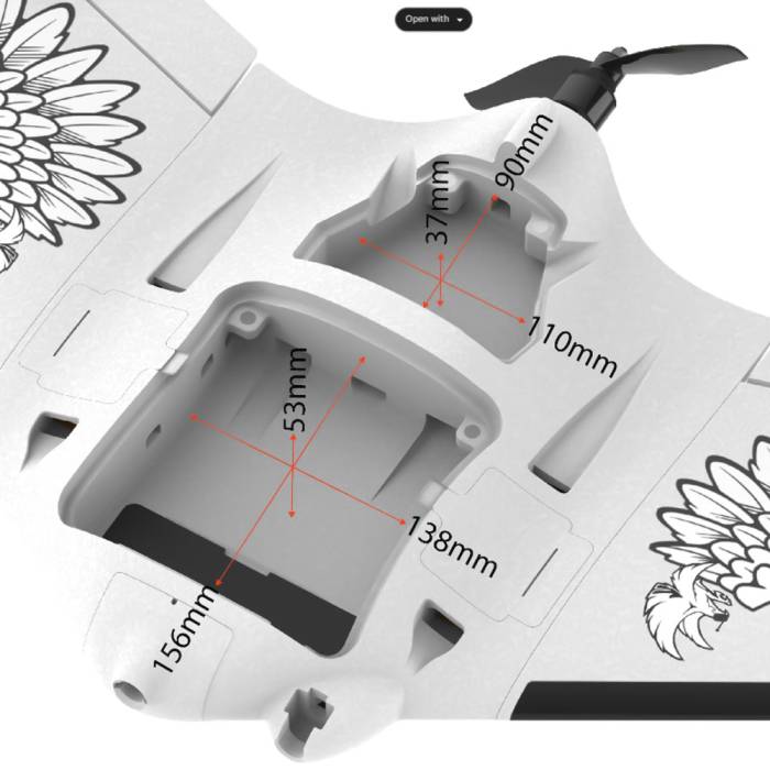 SonicModell AR Wing Pro White Falcon 1000mm EPP FPV RC Flying Wing with Stylish Design