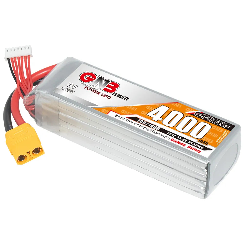 GAONENG GNB High-Voltage 6S 22.8V 4000mAh 70C LiPo Battery with XT90 Connector [DG]