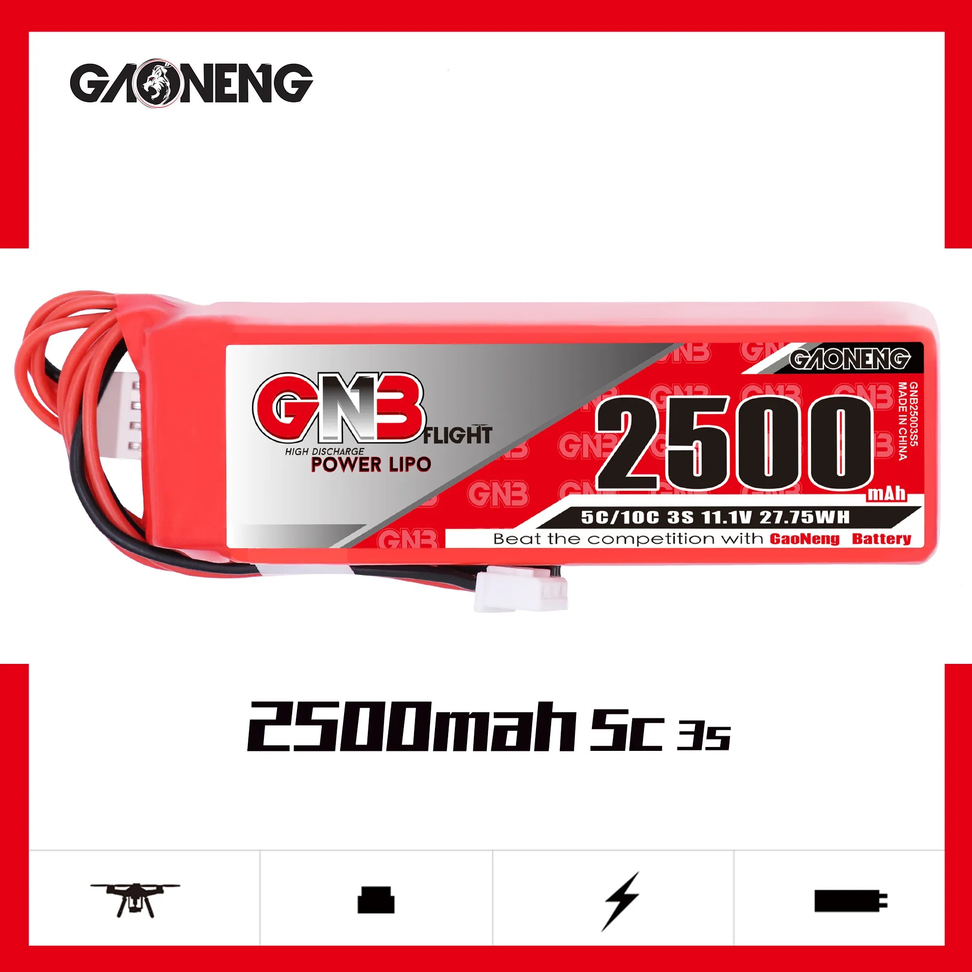 Hot Deal: Taranis X9D & 2019 X9D Plus 2500mAh 3S 5C LiPo Battery [DG]
