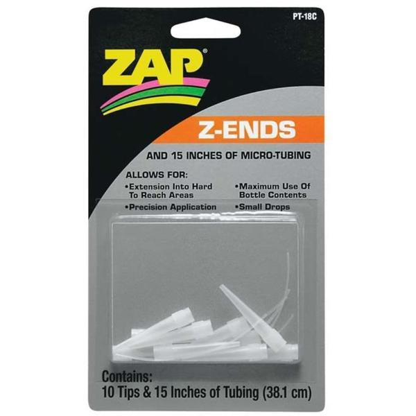 Hot Deal: 10-Pack ZAP Z Ends-Tips PT18 with 38cm Micro Dropper Tubing for Glue Bottles