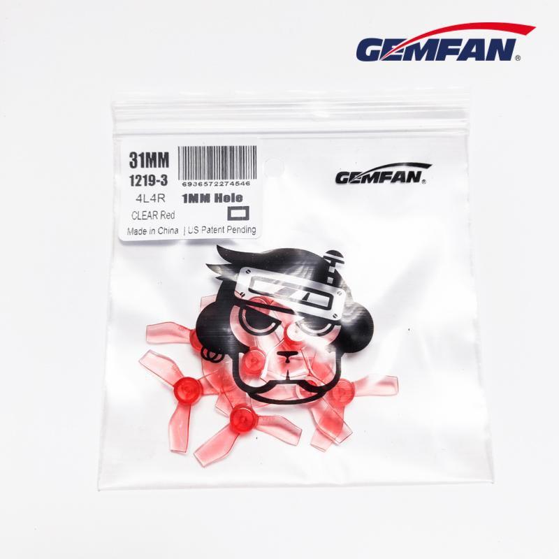 Gemfan 1.2x1.9 3-Blade Micro Whoop Propellers 1mm Shaft (4CW + 4CCW) for Racing