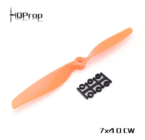 Hot Sale! Pair of Orange HQ Prop Slow Flyer Pusher 7X4RO Propellers