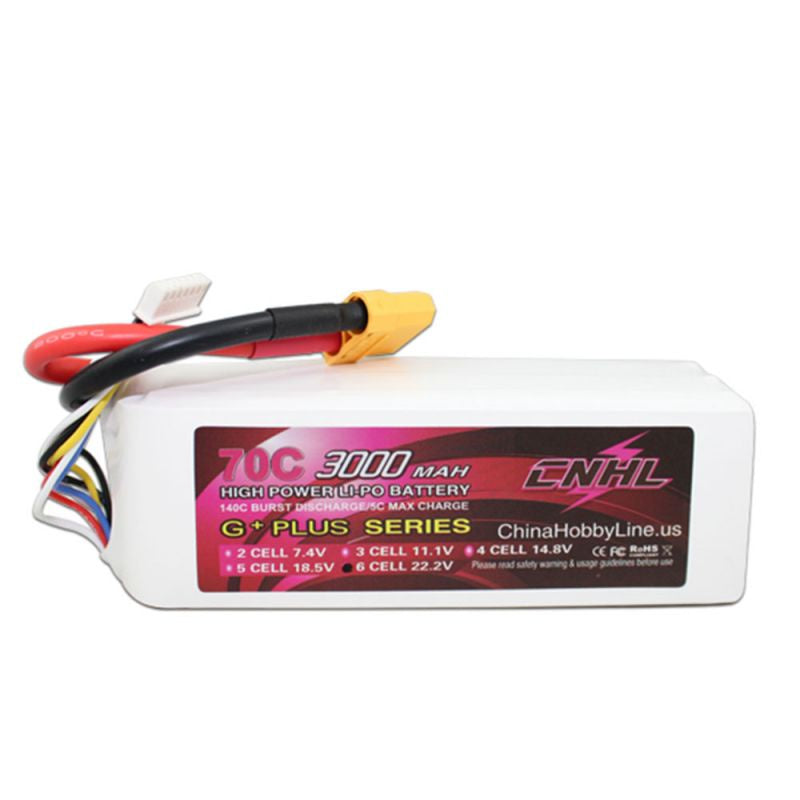 Hot Sale! CNHL G+Plus 3000mAh 22.2V 6S 70C XT90 Li - polymer Battery