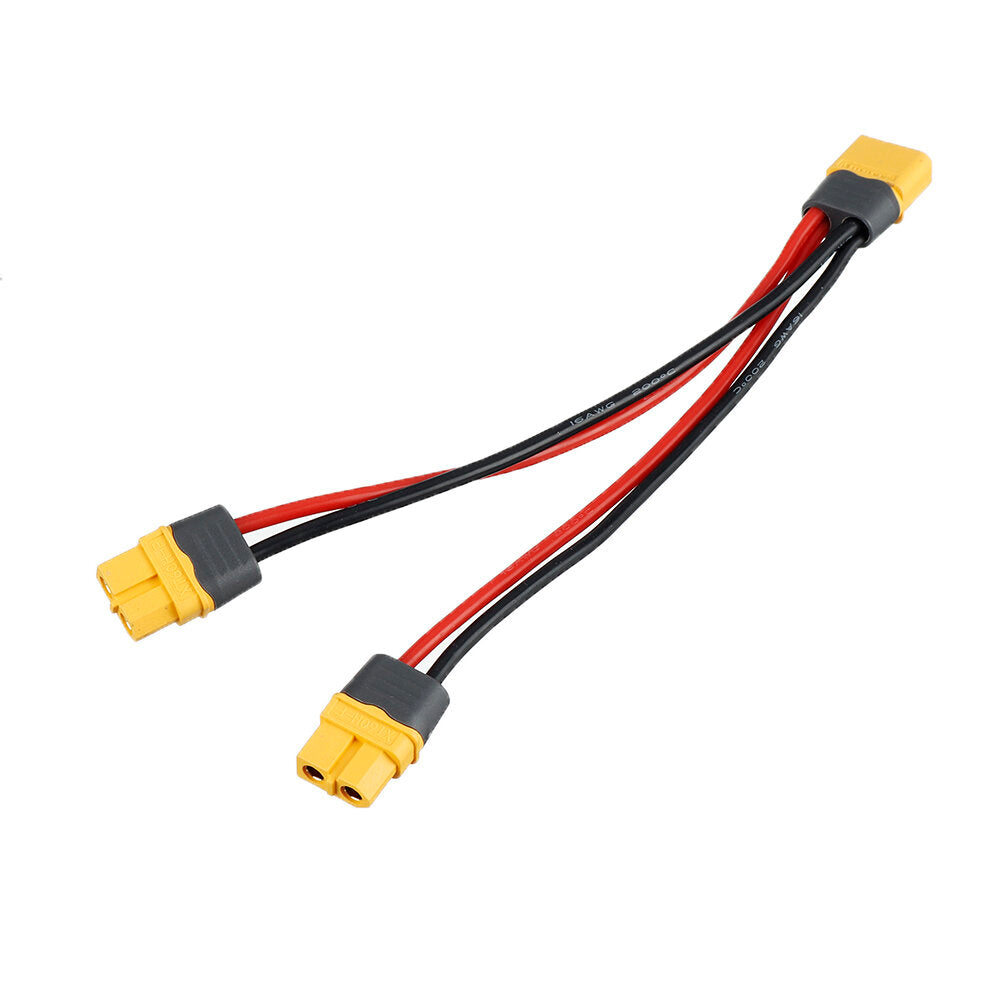 Hot Deal! Amass 150mm 16AWG XT60 1 Male to 2 Females Parallel Charging Cable