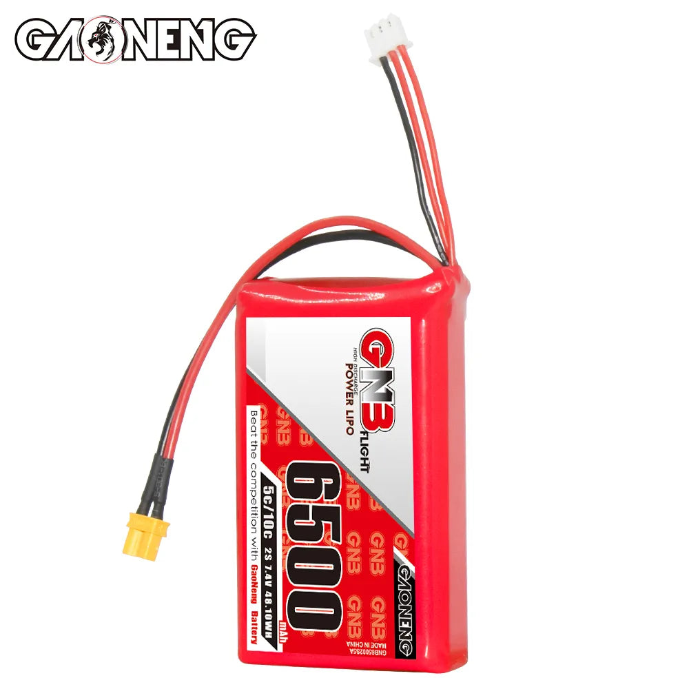 GAONENG GNB 6500mAh 2S 7.4V 5C LiPo Battery with XT30 Connector for Boxer/TX16S