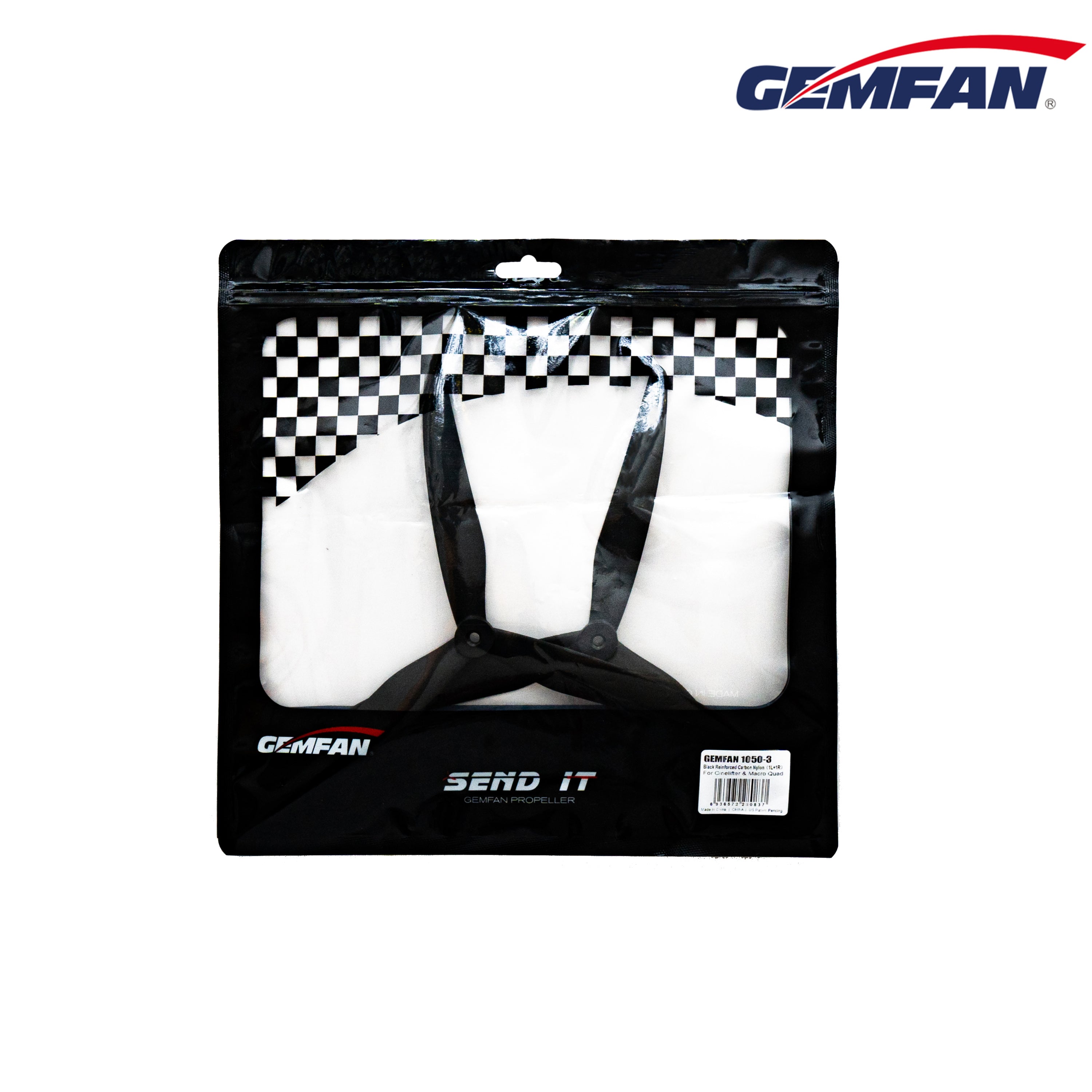 Gemfan CL Cinelifter 1050 3-Blade Carbon Nylon Propellers Set (1CW + 1CCW) - Ideal for FPV Drones
