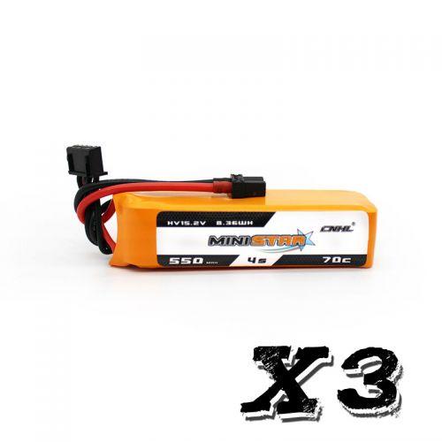 Chinahobbyline CNHL Ministar 550mAh 15.2V HV 4S 70C Lipo Battery XT30 - 3 Pack