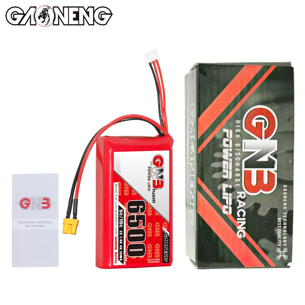 GAONENG GNB 6500mAh 2S 7.4V 5C LiPo Battery with XT30 Connector for Boxer/TX16S