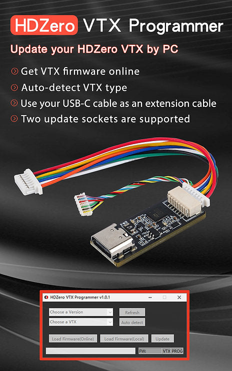 High - Definition HDZero VTX Programmer for Effortless Firmware Updates