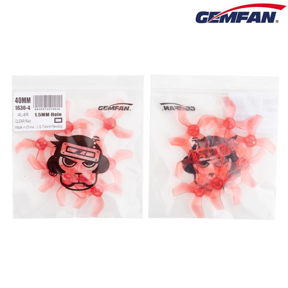 Gemfan 1.6 Inch 4-Blade Whoop Propeller with 1.5mm Shaft T-Mount (4CW + 4CCW)
