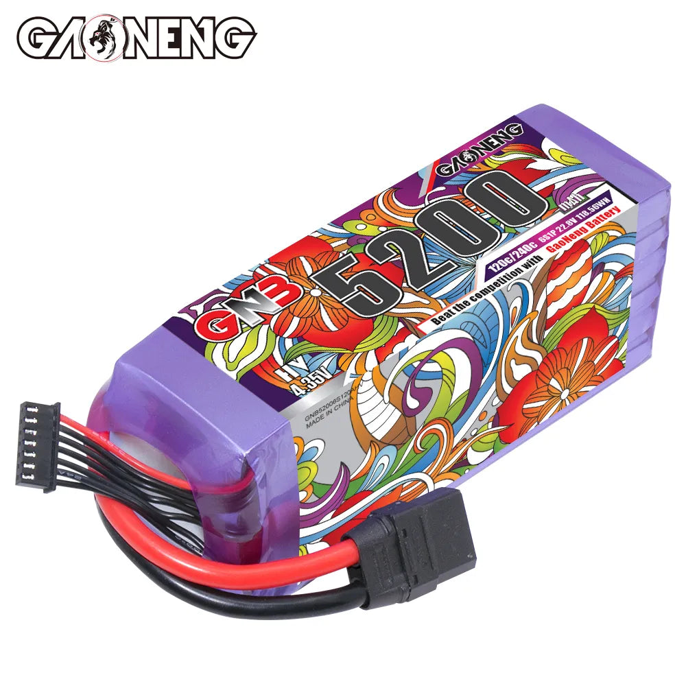 High - Performance GAONENG GNB 6S 22.8V 5200mAh 120C LiPo Battery with XT90 Connector [DG]
