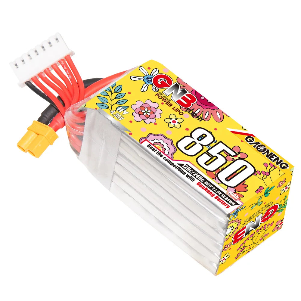 GAONENG GNB High - Voltage 6S 22.8V 850mAh 120C XT30 Connector LiPo Battery