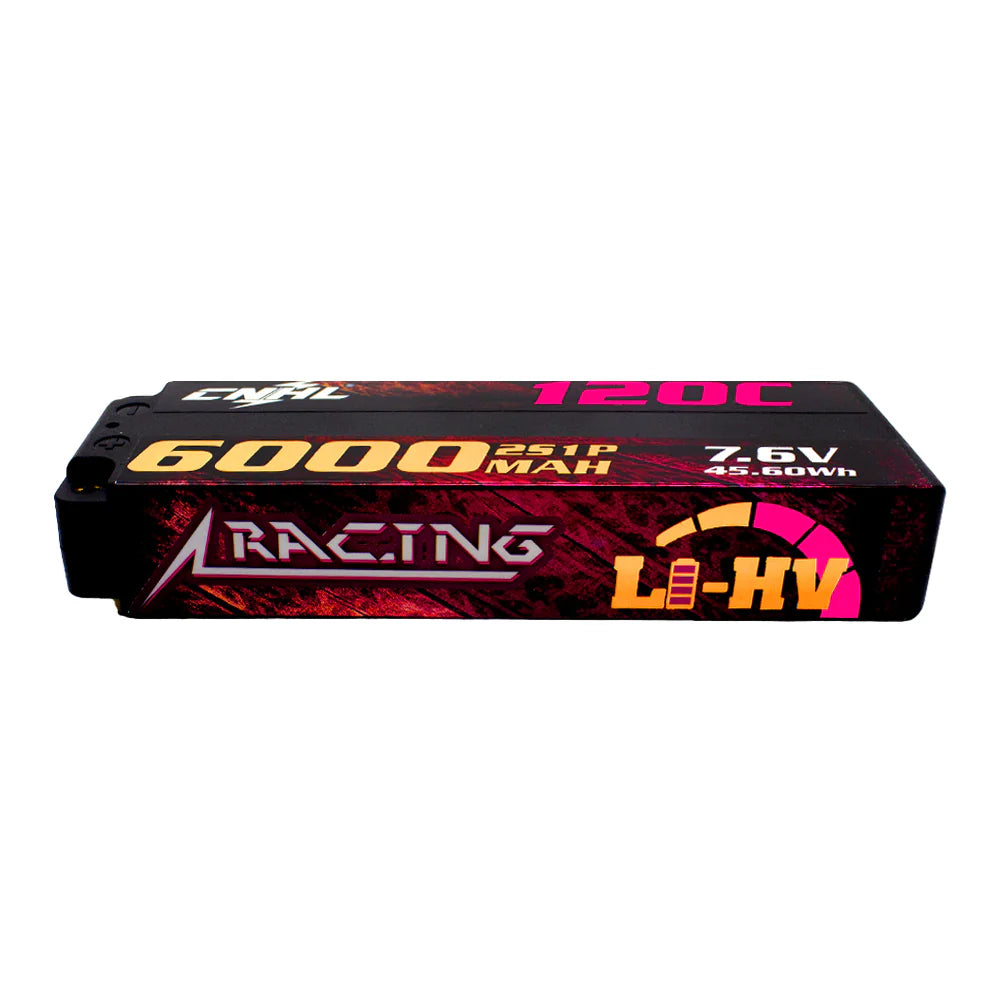 Hot Sale! CNHL Racing Series 6000mAh 7.6V 2S 120C HV Hard Case LiHV Lipo Battery with EC5 for RC Racing