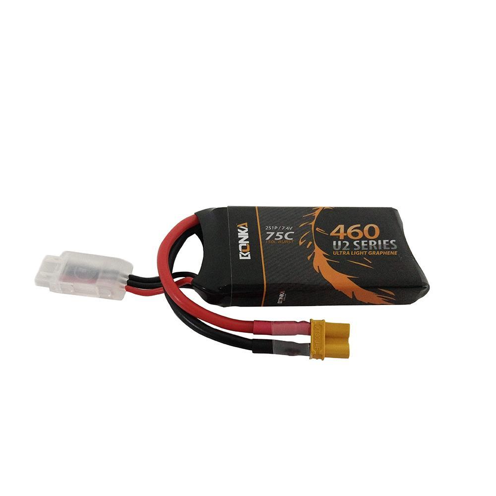 Bonka 460mAh 75c 2s XT30 LiPo Battery - Ideal for Mini Quads, Great Reliability