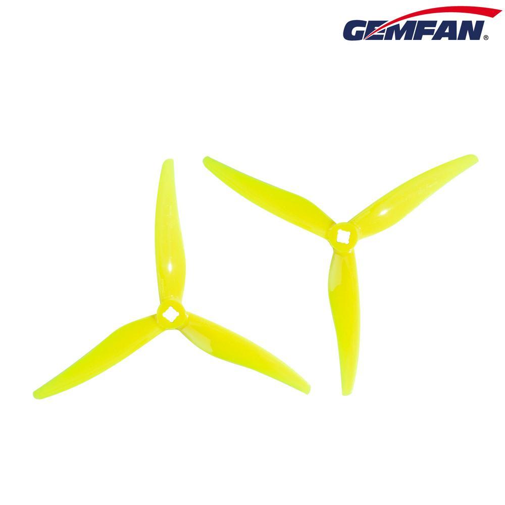 Gemfan Hurricane Tri-Blade SL 5125 5.1 Propellers w/M5 Adapters - 2.0mm Shaft (2CW + 2CCW) - Hot Deal