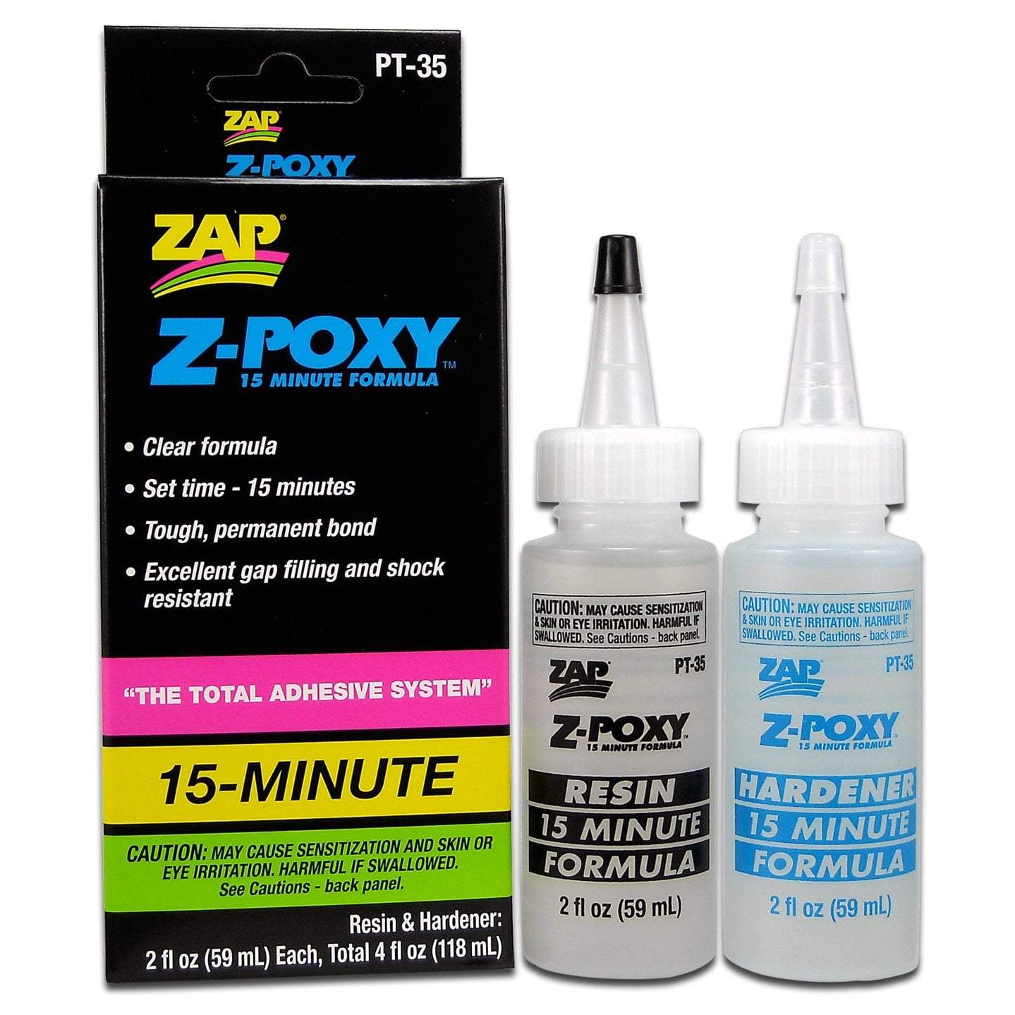 ZAP PT35 Z-Poxy 15-Minute 4oz - Premium Epoxy for Quick Fixes