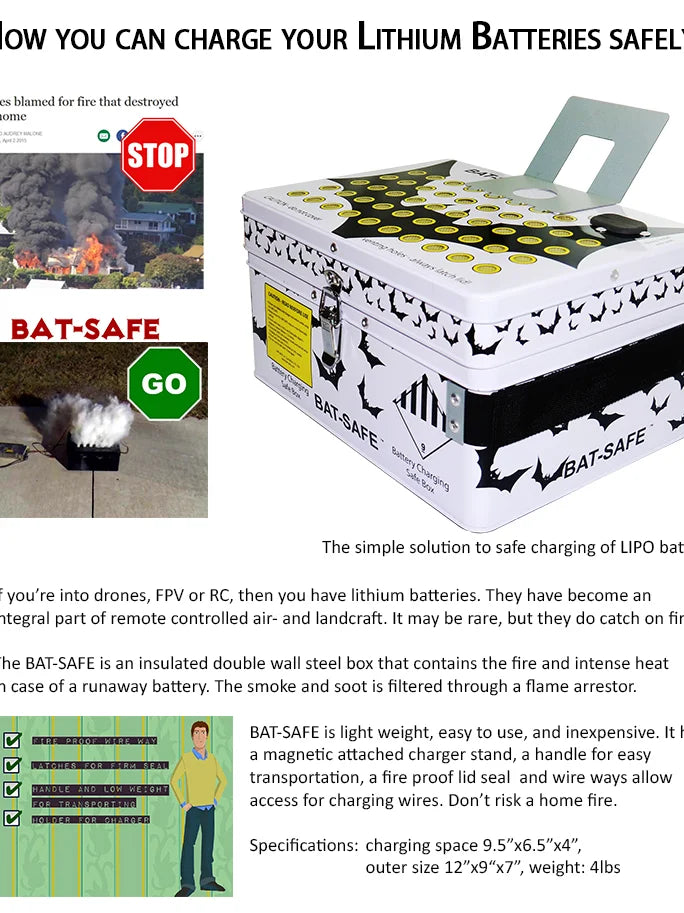 Hot Sale! Bat-Safe XXL EBike Edition - The Best Charging and Storage Safe Box