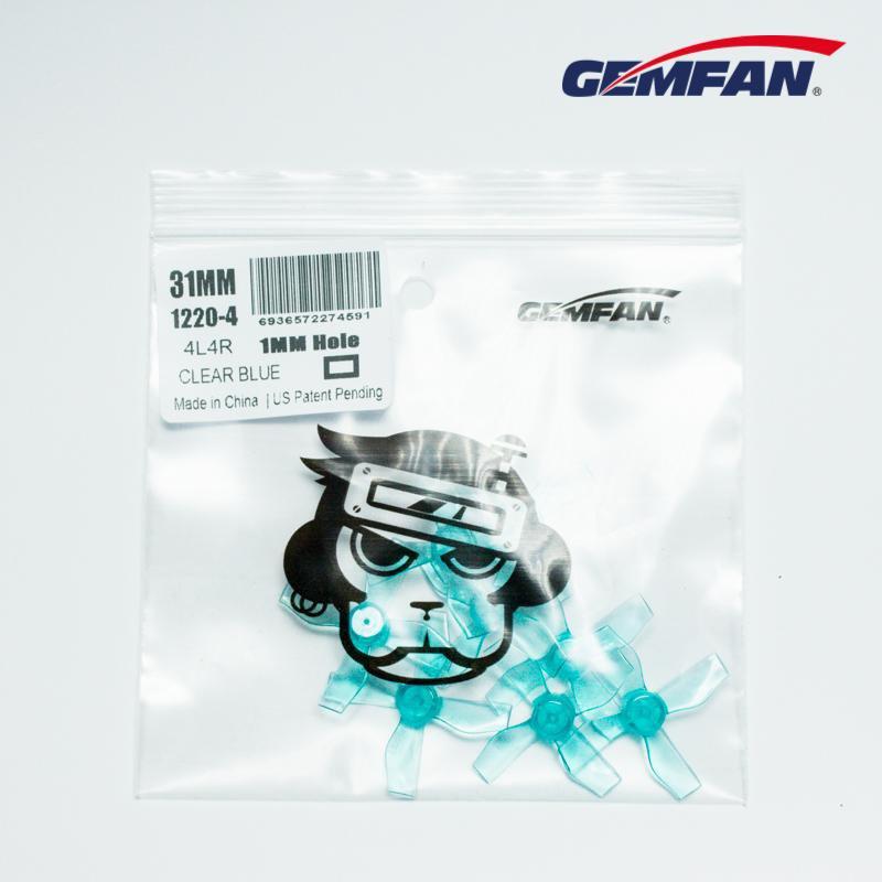 Gemfan 1220-4 31mm 1.2 4-Blade Racing Whoop Propellers with 1mm Shaft (4CW + 4CCW) - Great for Micro Drones