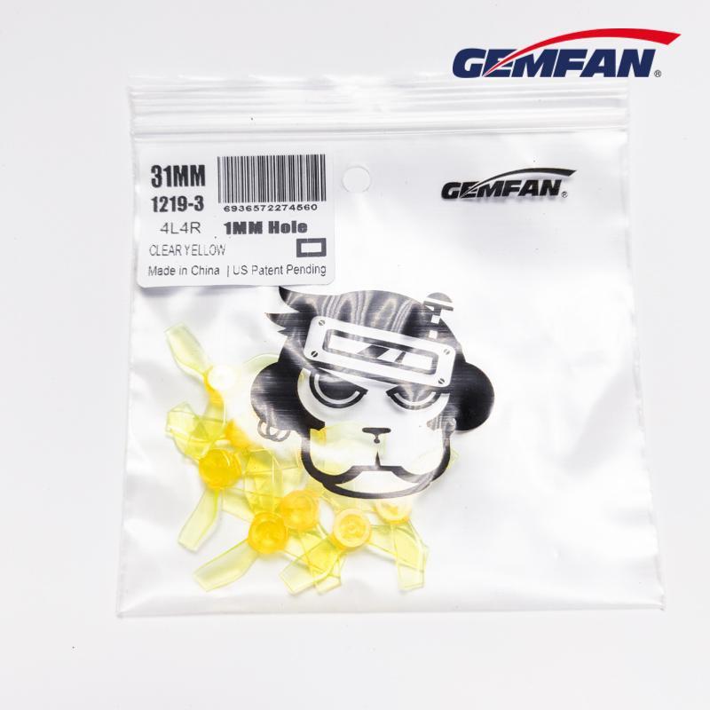 Gemfan 1.2x1.9 3-Blade Micro Whoop Propellers 1mm Shaft (4CW + 4CCW) for Racing