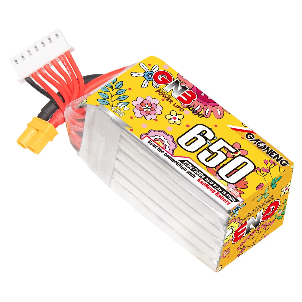 GAONENG High - Performance 6S 22.8V 650mAh 120C XT30 LiHV LiPo Battery